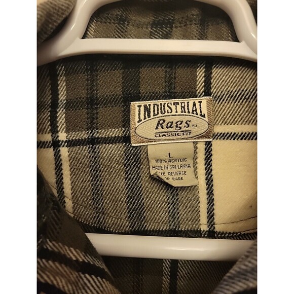 Industrial Rags Plaid FullZipper 2Pocket Size LARGE New Without Tags NotButtonUp - Picture 3 of 8